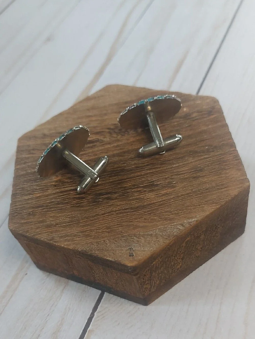 Turquoise Stone Oval Cufflinks
